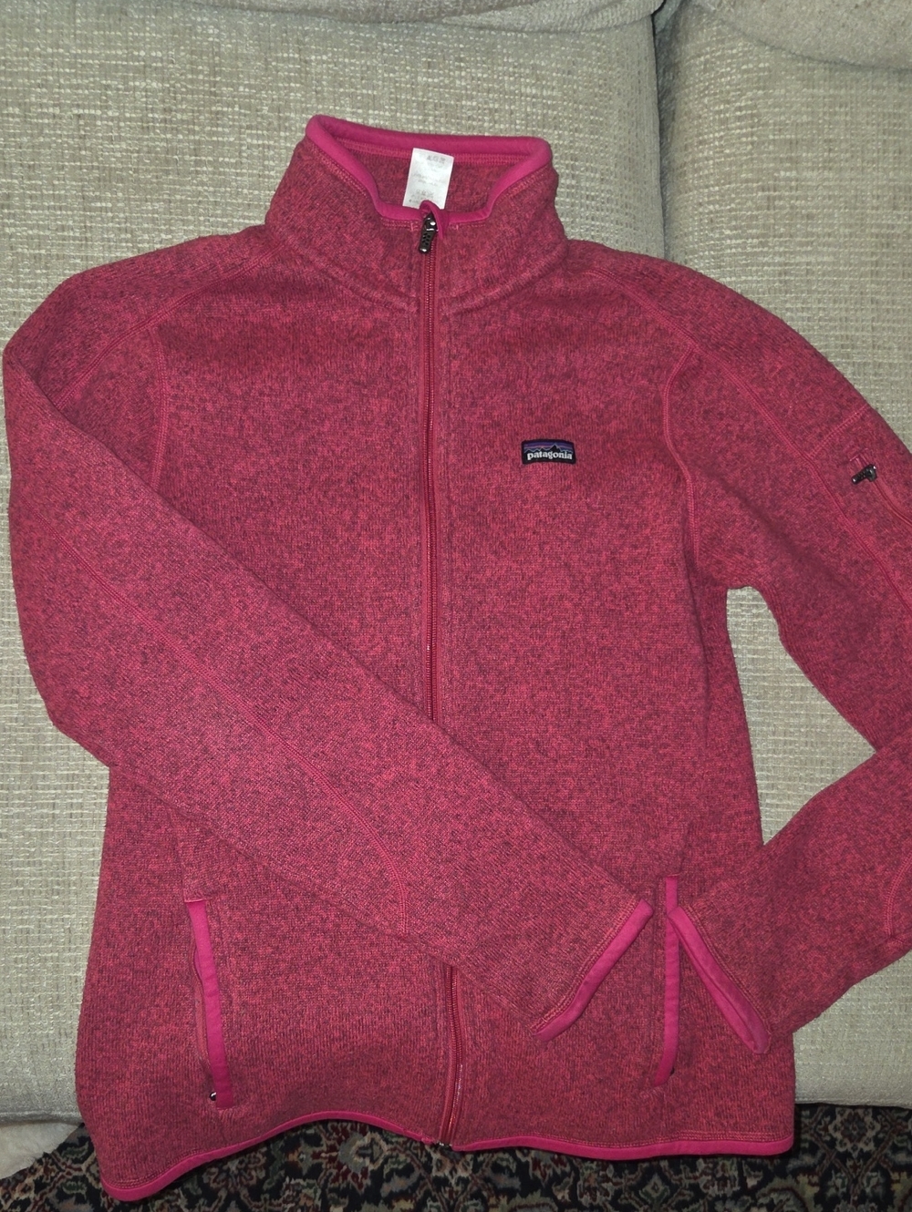 Women's Pink Full-Zip Fleece Jacket